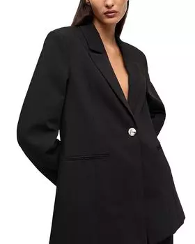 Твиловый блейзер GANNI, черный