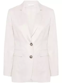 Твиловый блейзер из смесового хлопка Peserico, бежевый