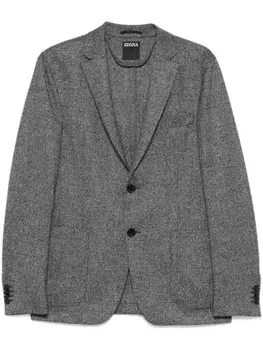 Твиловый блейзер Zegna, серый