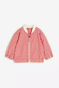 Твиловый бомбер H&M, красный