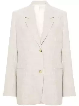 Твиловый однобортный пиджак TOTEME, нейтральный