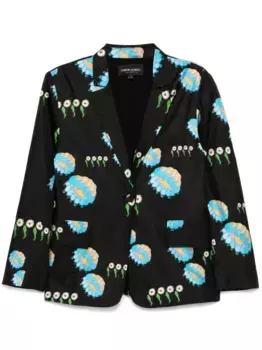 Твиловый пиджак Cynthia Rowley, черный