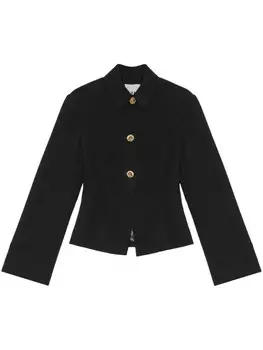Твиловый пиджак GANNI, черный