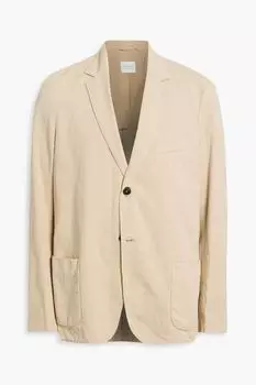 Твиловый пиджак из смеси хлопка и льна SUNSPEL, бежевый