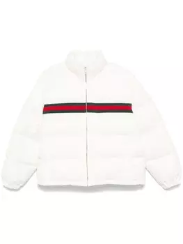 Твиловый пуховик Gucci, белый