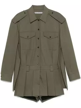 Твиловый ромпер Alexander Wang, зеленый