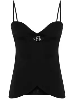 Твиловый топ Ellipse Courrges, черный