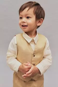 Твиловый жилет H&M, бежевый