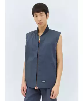 Твиловый жилет с круглым вырезом и карманами Dickies, синий