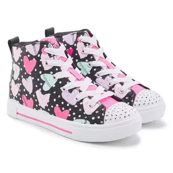 Twinkle sparks высокие кроссовки для маленьких/больших детей Skechers, черный