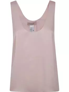 TWINSET атласная блузка, розовый