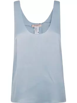 TWINSET атласная блузка, синий