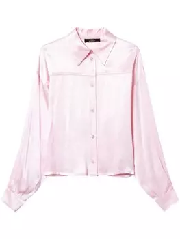 TWINSET атласная рубашка, розовый