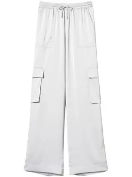TWINSET атласные брюки карго, серый