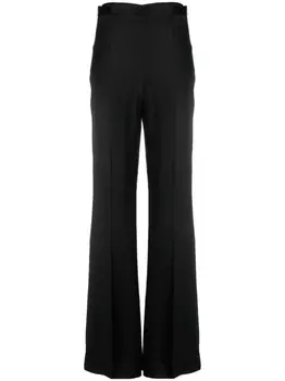 TWINSET атласные брюки широкого кроя, черный