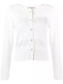TWINSET ажурный кардиган, белый