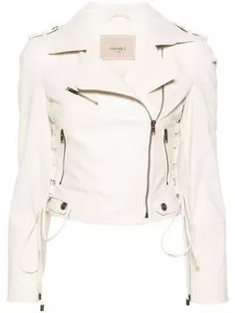 TWINSET байкерская куртка с металлическим логотипом, белый