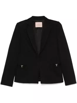 TWINSET блейзер с логотипом Oval T, черный