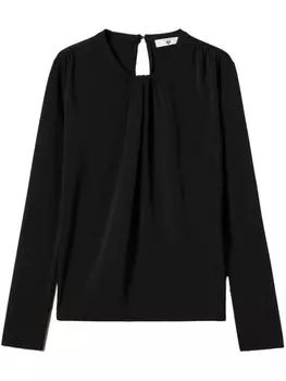 TWINSET блузка из джерси с драпировкой, черный