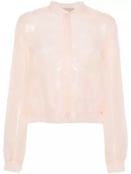 TWINSET блузка с цветочным кружевом, серый