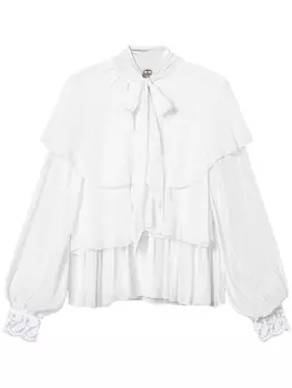 TWINSET блузка с кружевом, белый