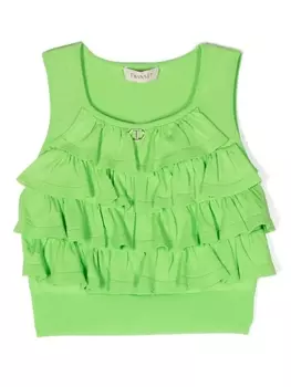 Twinset блузка со сборками, зеленый