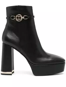 TWINSET ботильоны со сборками, черный