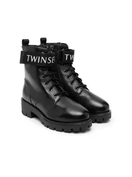 Twinset ботинки с логотипом, черный
