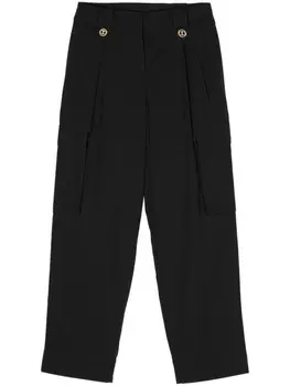 TWINSET брюки карго с завышенной талией, черный