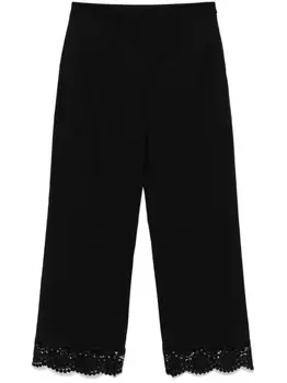 TWINSET брюки с кружевной отделкой, черный