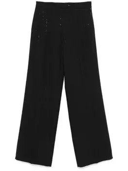 TWINSET брюки с пайетками, черный