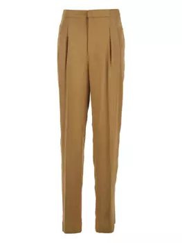 TWINSET брюки со складками, коричневый