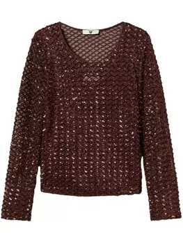 TWINSET декорированная блузка, коричневый