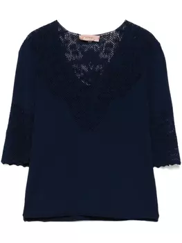 TWINSET декорированная футболка, синий