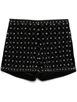 TWINSET декорированные бархатные шорты, черный