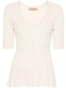 TWINSET декорированный трикотажный топ, нейтральный цвет