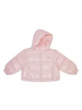 TWINSET Детская стеганая куртка с вышитым логотипом Twinset Kids, розовый