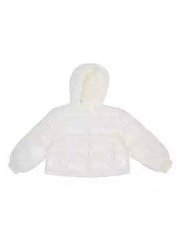 TWINSET Детская стеганая куртка с вышитым логотипом Twinset Kids, белый