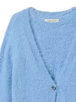 TWINSET Детский кардиган с начесом Twinset Kids, синий