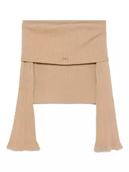 TWINSET Детский свитер с открытыми плечами TWINSET Kids, нейтральный