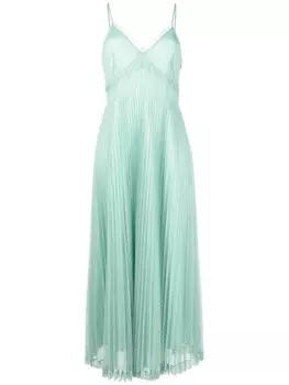 TWINSET длинное кружевное платье, зеленый