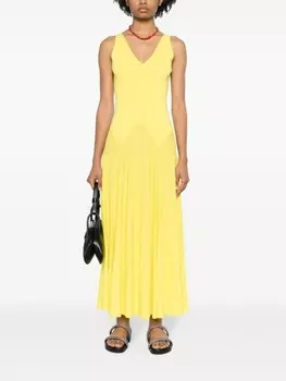 TWINSET длинное трикотажное платье с тиснением, желтый
