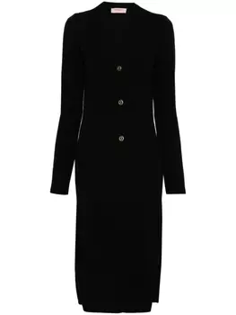 TWINSET длинный кардиган тонкой вязки, черный