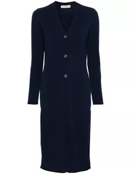 TWINSET длинный кардиган тонкой вязки, синий