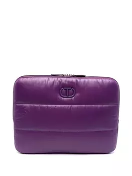 TWINSET дутая сумка Lila Ski с логотипом, фиолетовый