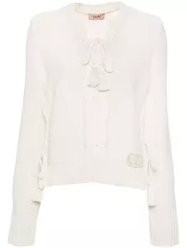 TWINSET джемпер фактурной вязки, серый