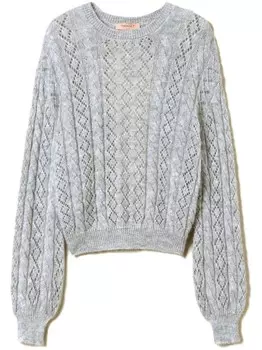 TWINSET джемпер фактурной вязки, серый