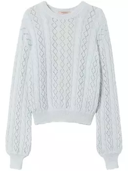 TWINSET джемпер фактурной вязки, синий