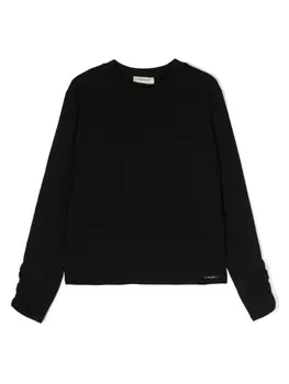 Twinset джемпер с тисненым логотипом, черный
