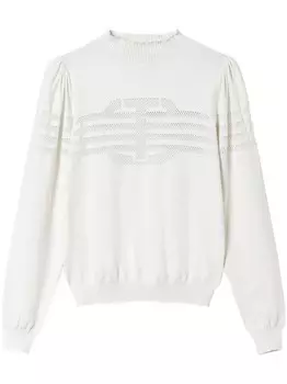 TWINSET джемпер с узором Oval T, белый